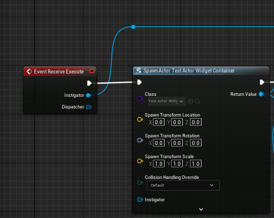 A screenshot showing the creation of the temp actor